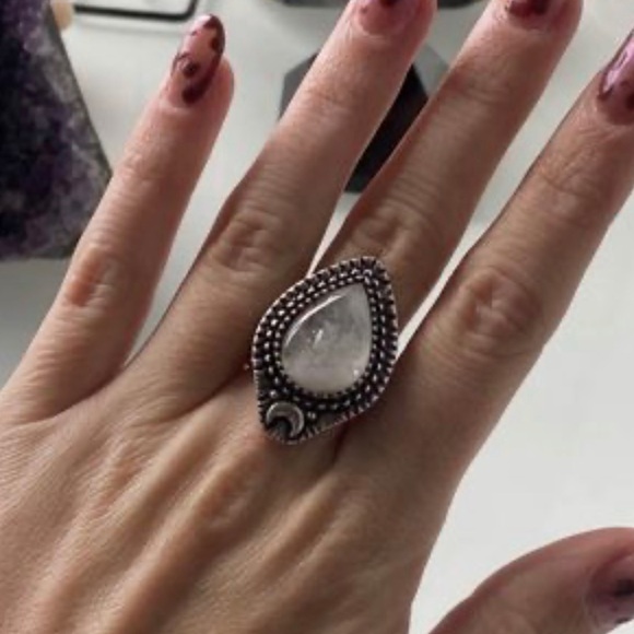 Adjustable Clear Quartz Moonlight Ring By Hiouchi Jewels - Picture 5 of 8